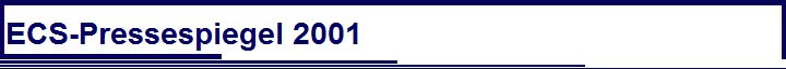 ECS-Pressespiegel 2001